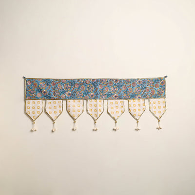 Handmade Shell Work Fabric Toran for Home Decor