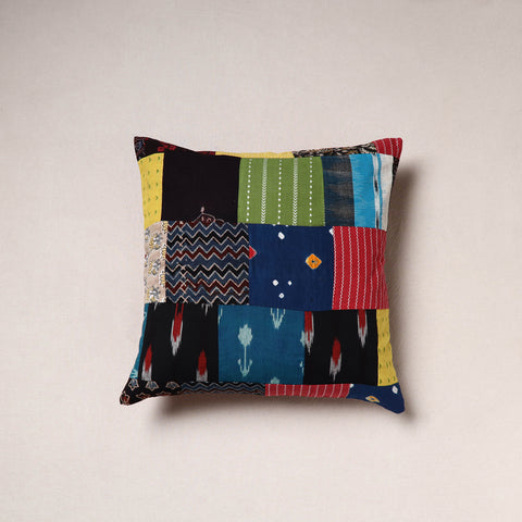Handcrafted Patchwork Cushion Cover (16 x 16 in) 43
