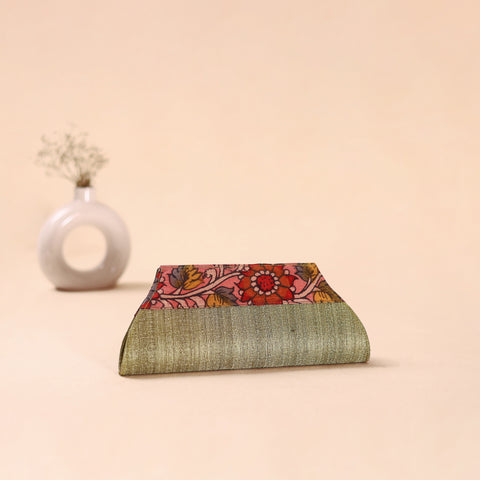 Srikalahasti kalamkari handpainted clutch by dwaraka plus
