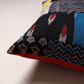 Handcrafted Patchwork Cushion Cover (16 x 16 in) 43
