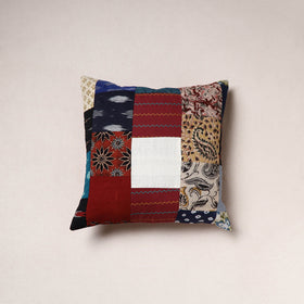 Handcrafted Patchwork Cushion Cover (16 x 16 in) 44