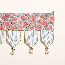 Handmade Shell Work Fabric Toran for Home Decor