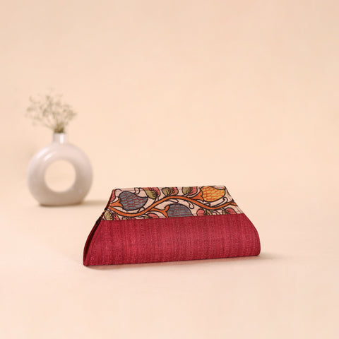 Srikalahasti kalamkari handpainted clutch by dwaraka plus