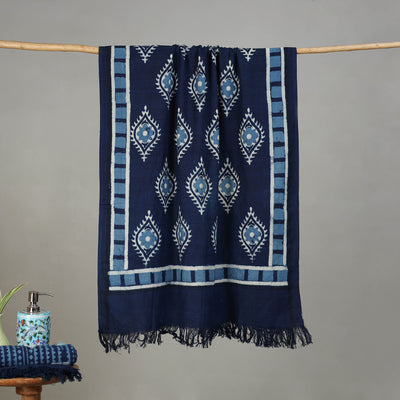 Pipad Hand Block Print Natural Dyed Pure Handloom Cotton Towel 01