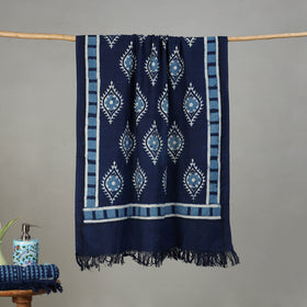 Pipad Hand Block Print Natural Dyed Pure Handloom Cotton Towel 01
