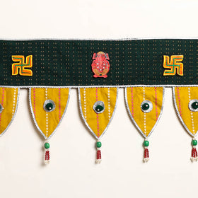 Handmade Shell Work Fabric Toran for Home Decor