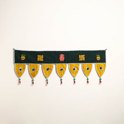 Handmade Shell Work Fabric Toran for Home Decor