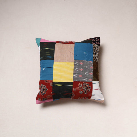 Handcrafted Patchwork Cushion Cover (16 x 16 in) 46