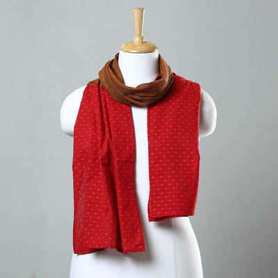 Red - Jacquard Patchwork Cotton Stole 106