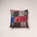 Handcrafted Patchwork Cushion Cover (16 x 16 in) 48