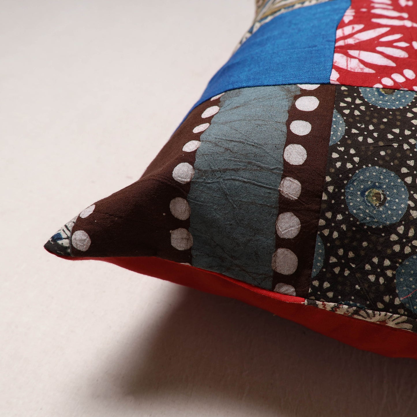 Handcrafted Patchwork Cushion Cover (16 x 16 in) 48