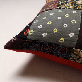 Handcrafted Patchwork Cushion Cover (16 x 16 in) 49