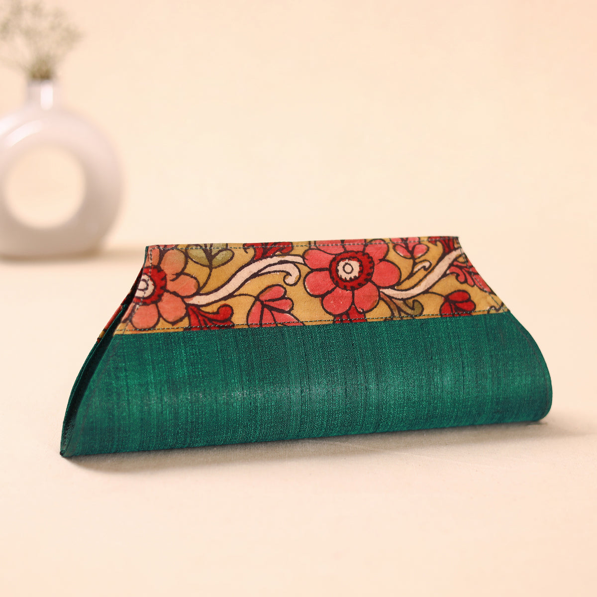 Srikalahasti Kalamkari Handpainted Clutch by Dwaraka Plus 07