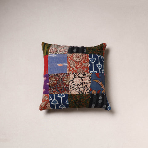 Handcrafted Patchwork Cushion Cover (16 x 16 in) 15