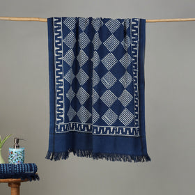 Pipad Hand Block Print Natural Dyed Pure Handloom Cotton Towel 06