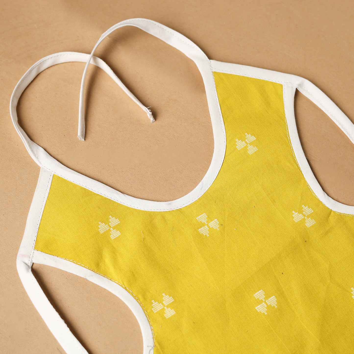 Yellow Handmade Cotton Baby Bib