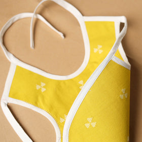 Yellow Handmade Cotton Baby Bib