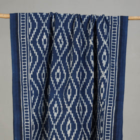 Blue - Pipad Hand Block Print Natural Dyed Pure Handloom Cotton Towel 07