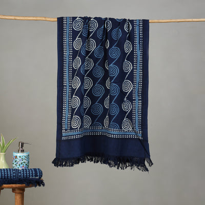 Pipad Hand Block Print Natural Dyed Pure Handloom Cotton Towel 08