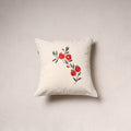 Ruby Pomegranate Hand Embroidered Cushion Cover (16 x 16 in)