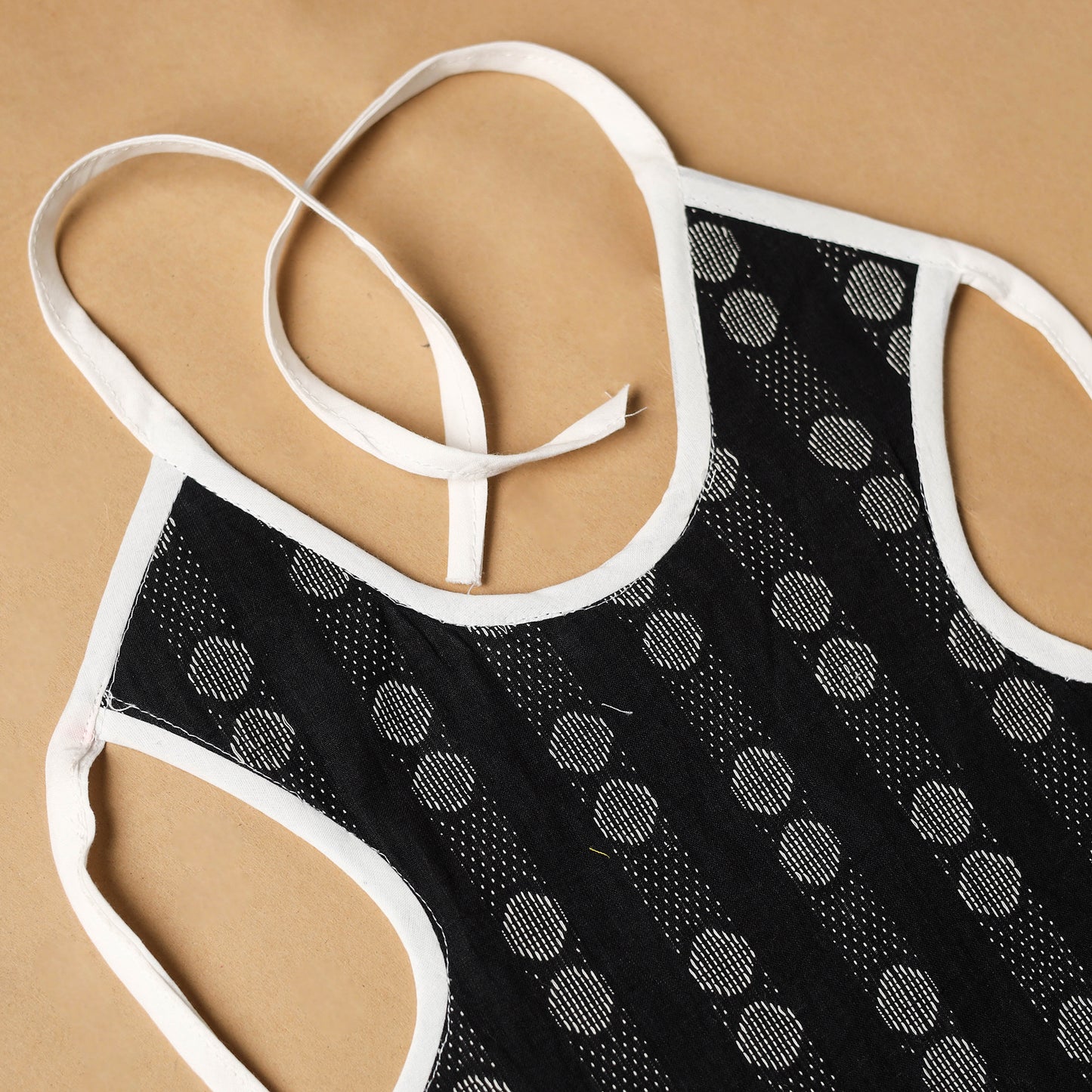 Black Handmade Cotton Baby Bib