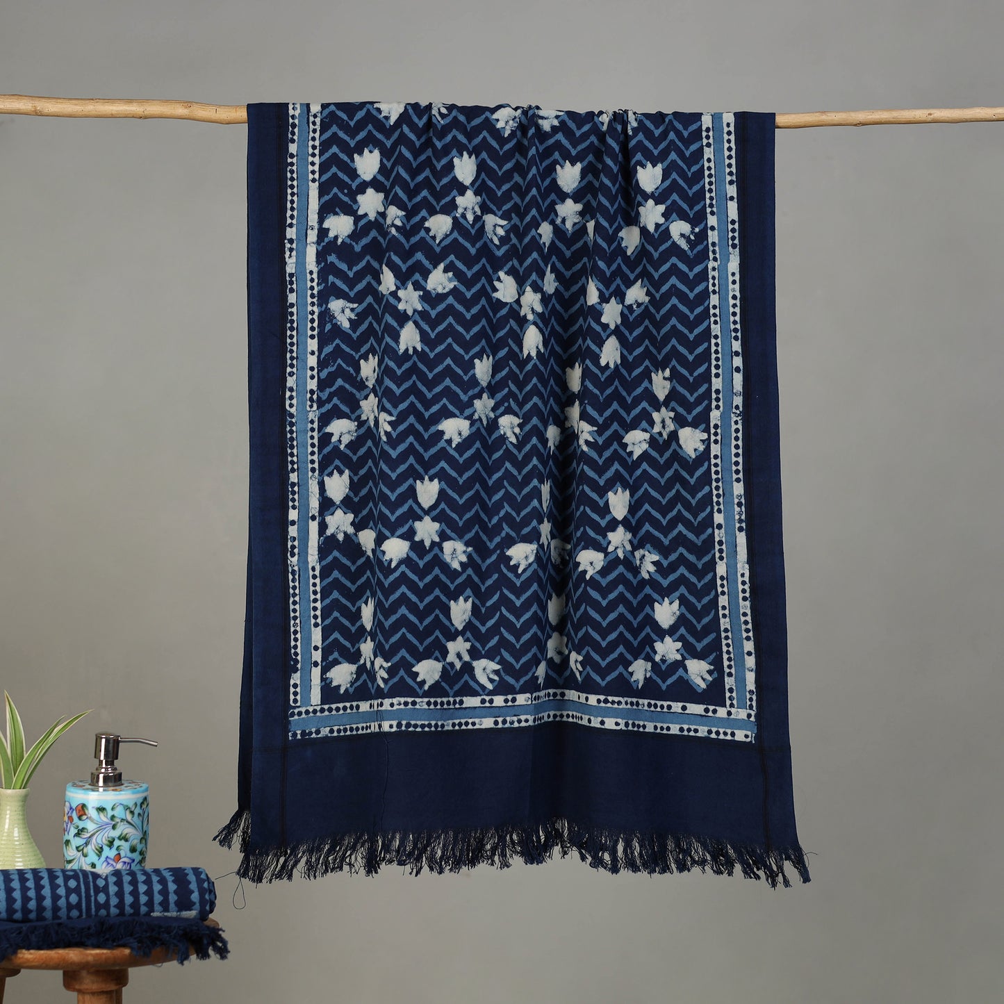 Pipad Hand Block Print Natural Dyed Pure Handloom Cotton Towel 10
