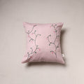 Cypress Vine Hand Embroidered Cushion Cover (16 x 16 in)