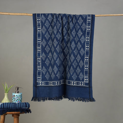 Pipad Hand Block Print Natural Dyed Pure Handloom Cotton Towel 11