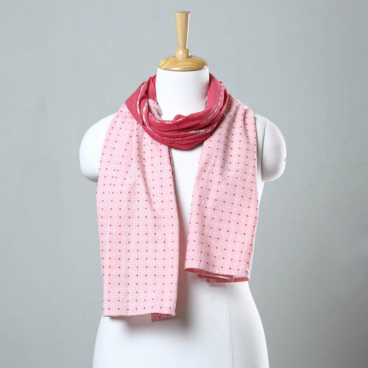 Pink - Jacquard Patchwork Cotton Stole 121