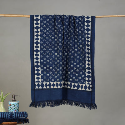 Pipad Hand Block Print Natural Dyed Pure Handloom Cotton Towel 12