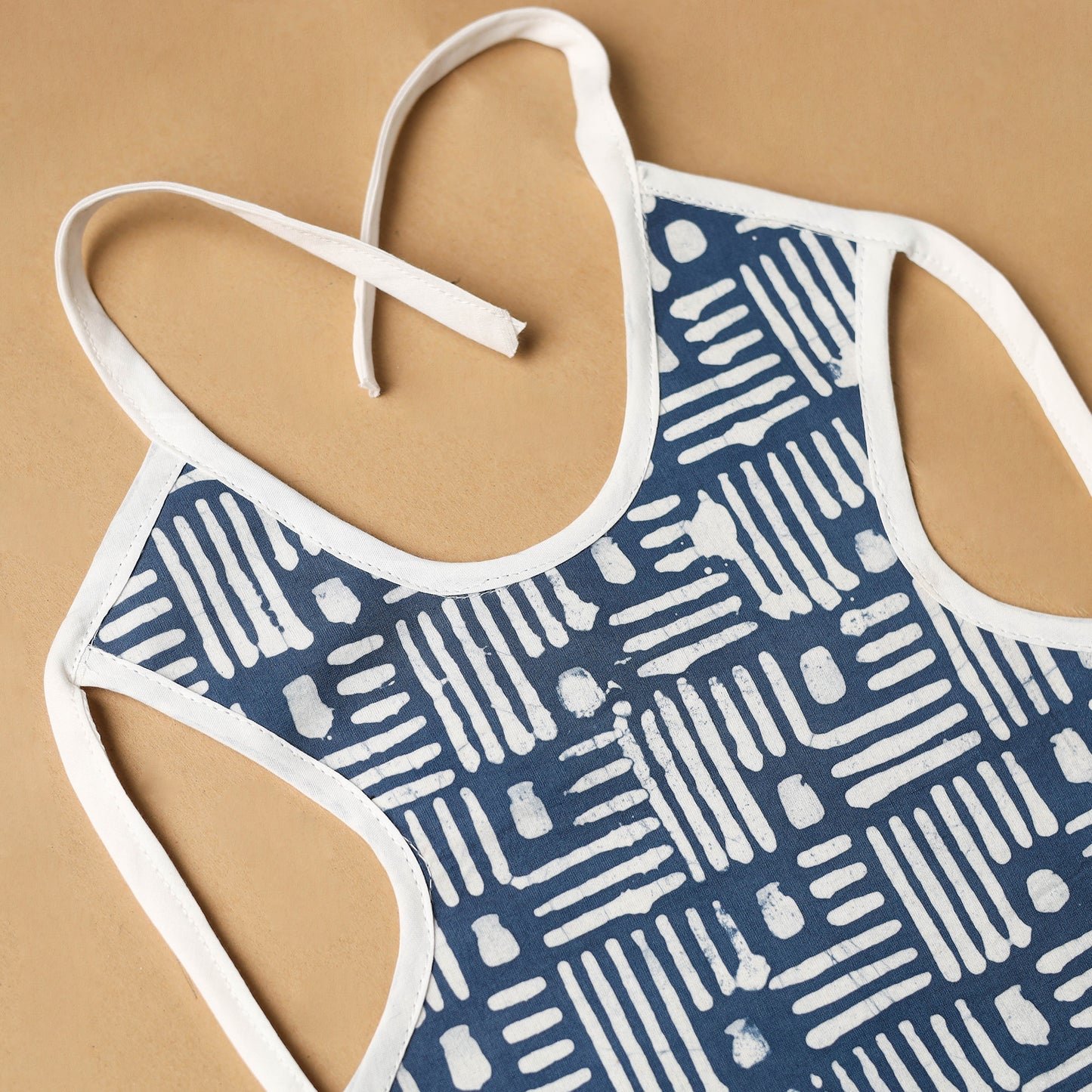 Blue Handmade Cotton Baby Bib