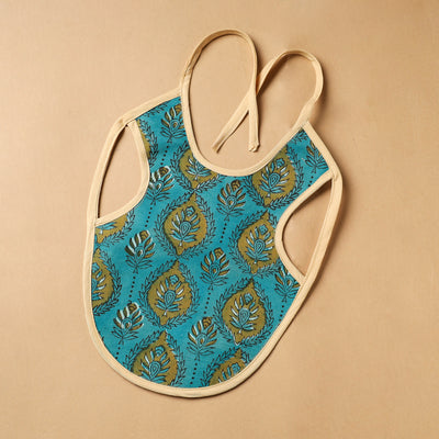 Blue Handmade Cotton Baby Bib