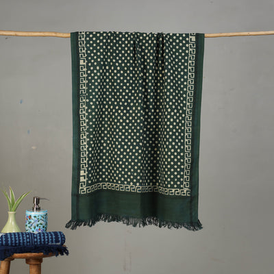 Pipad Hand Block Print Natural Dyed Pure Handloom Cotton Towel 16