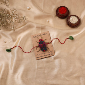 Cockroach - Reusable Hand Embroidered Bead Work Rakhi 02