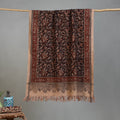 Brown - Handloom Cotton Natural Dyed Block Print Pedana Kalamkari Towel 34