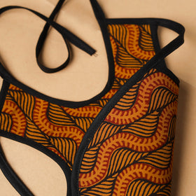 Brown Handmade Cotton Baby Bib