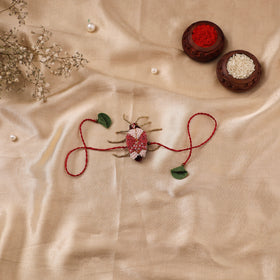 Cockroach - Reusable Hand Embroidered Bead Work Rakhi 01
