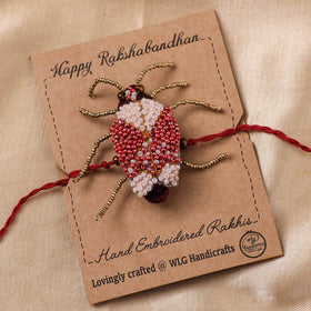 Cockroach - Reusable Hand Embroidered Bead Work Rakhi 01