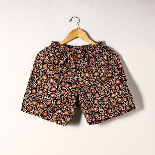 Black - Sanganeri Block Printed Cotton Unisex Boxer/Shorts