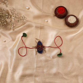 Cockroach - Reusable Hand Embroidered Bead Work Rakhi 04