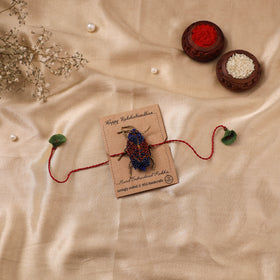 Cockroach - Reusable Hand Embroidered Bead Work Rakhi 04