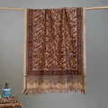 Beige - Handloom Cotton Natural Dyed Block Print Pedana Kalamkari Towel 37