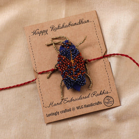 Cockroach - Reusable Hand Embroidered Bead Work Rakhi 04