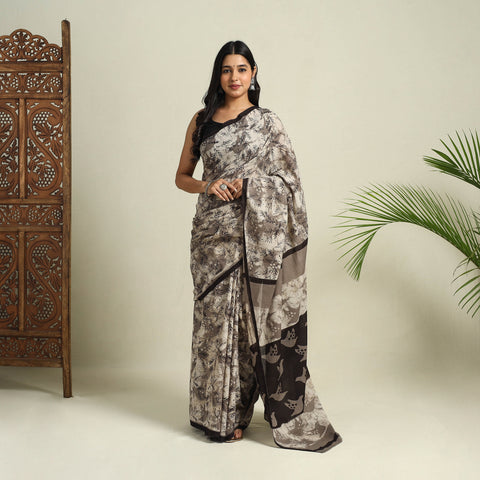 Bindaas Art Natural Dyed Cotton Block Print Saree 19