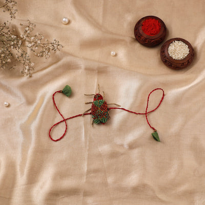 Cockroach - Reusable Hand Embroidered Bead Work Rakhi 05
