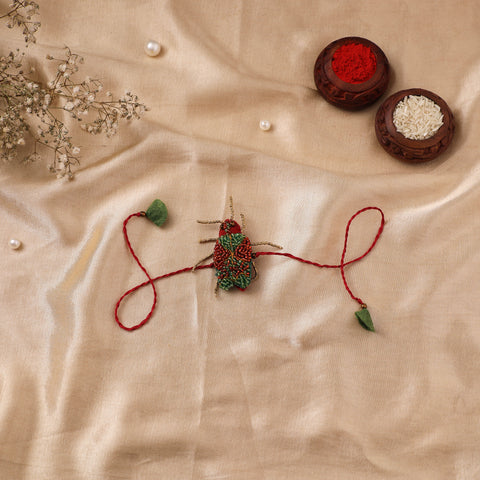 Cockroach - Reusable Hand Embroidered Bead Work Rakhi 05