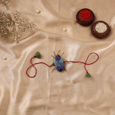 Cockroach - Reusable Hand Embroidered Bead Work Rakhi 06
