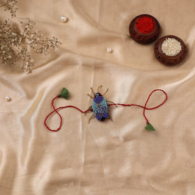 Cockroach - Reusable Hand Embroidered Bead Work Rakhi 06