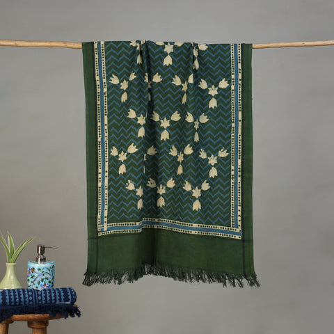 Pipad Hand Block Print Natural Dyed Pure Handloom Cotton Towel 21