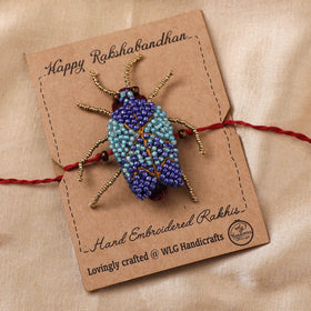 Cockroach - Reusable Hand Embroidered Bead Work Rakhi 06
